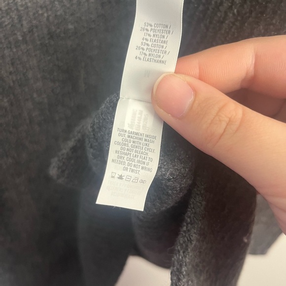 Aerie Women's CozyUp Ribbed Charcoal Sweater medium - Picture 5 of 7